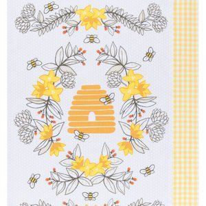 NOW DESIGNS Tea Towel Bees Set 2 Dish Towel NWT